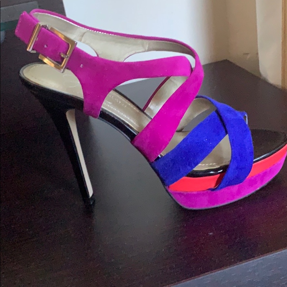 Jessica Simpson Blue Violet combo suede sandal